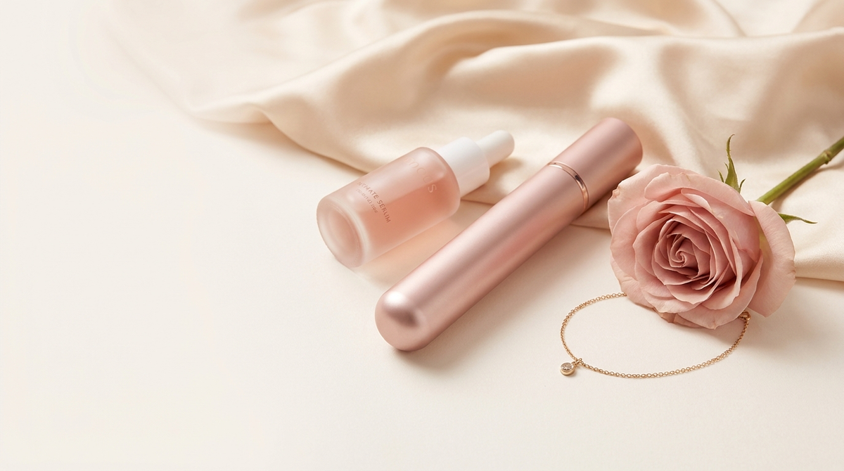 For Her — ivory, gold and champagne with rose-gold device and rose