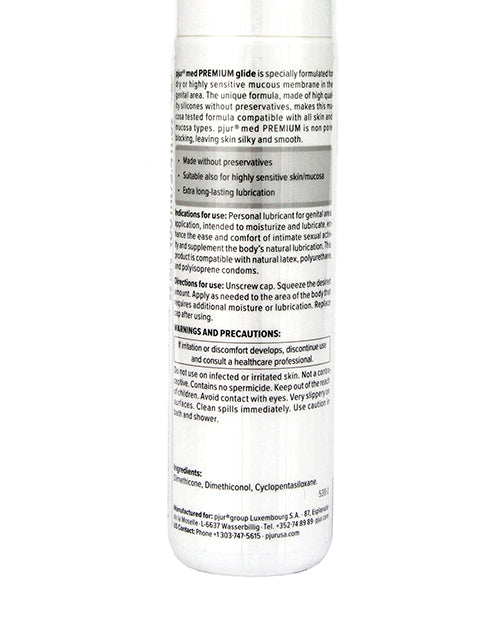Pjur Med Premium Glide Concentrated Silicone Personal Lubricant - Bottle