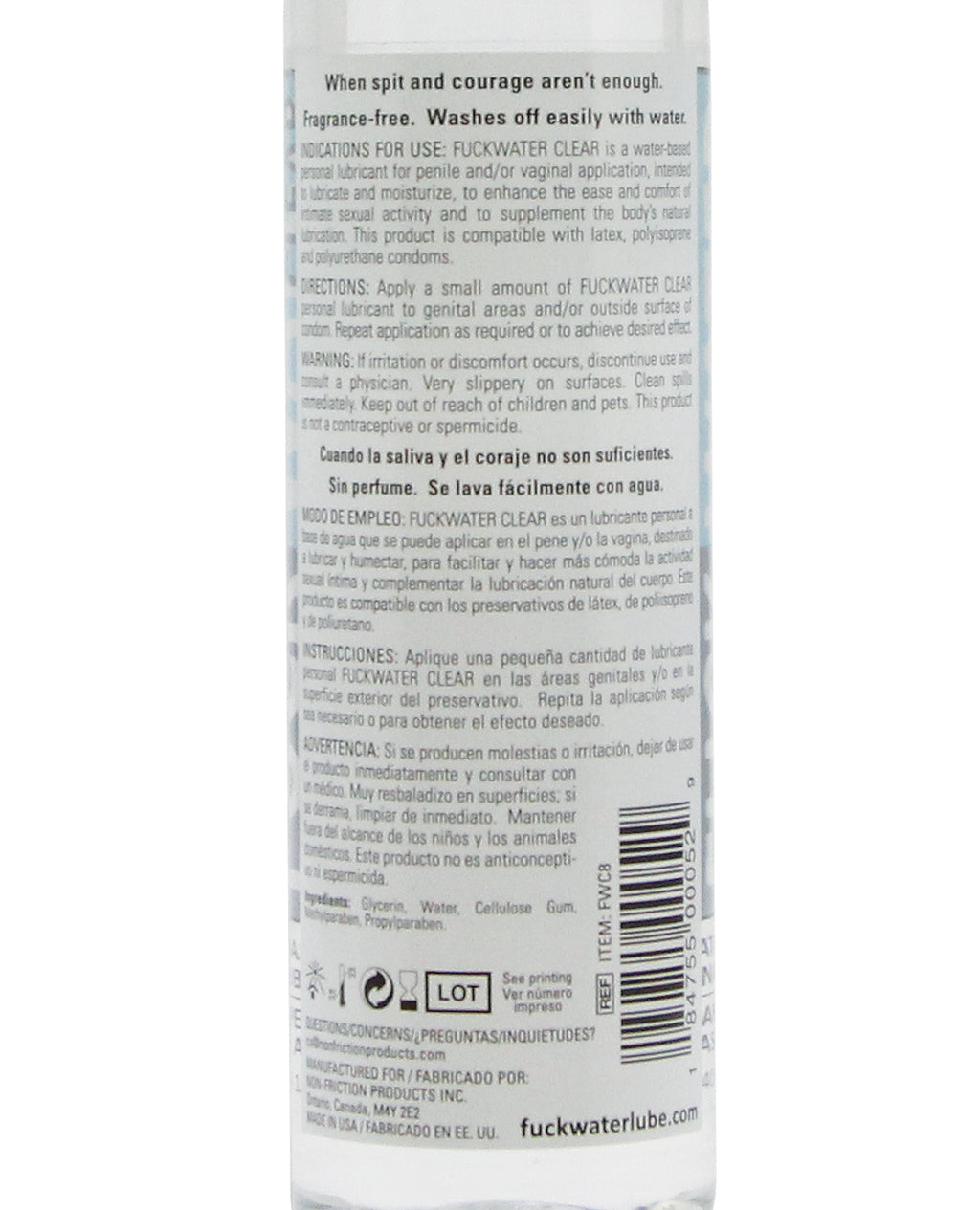Fuck Water Clear H2O - Bottle