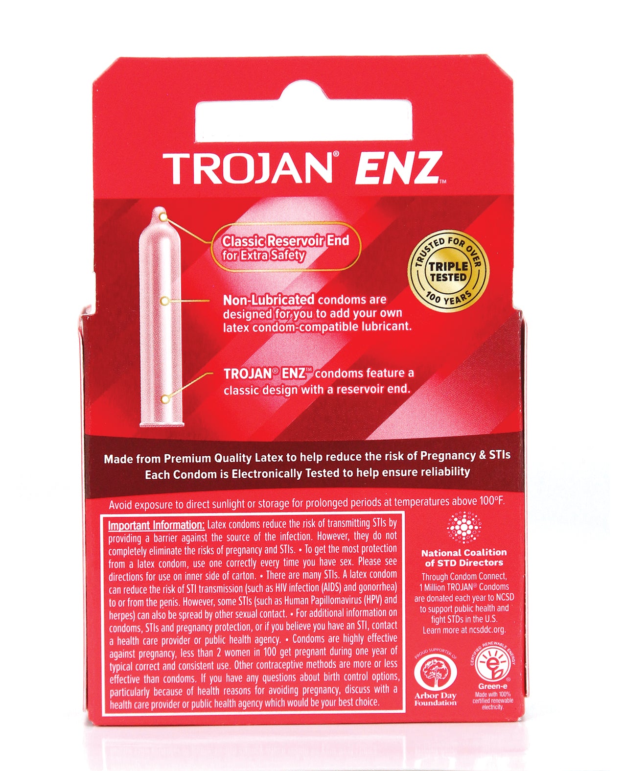 Trojan Enz Non - Lubricated - Box of 3