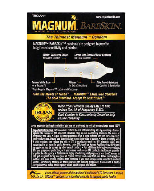 Trojan Magnum Bareskin Condoms - Box of