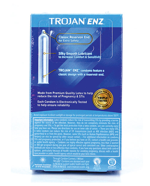 Trojan Enz Lubricated Condoms - Box of