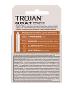 Trojan G.O.A.T. Non-Latex Lubricated Condoms - Box of 3