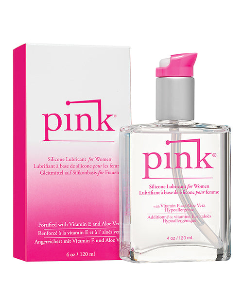 Pink Silicone Lube - Glass Bottle