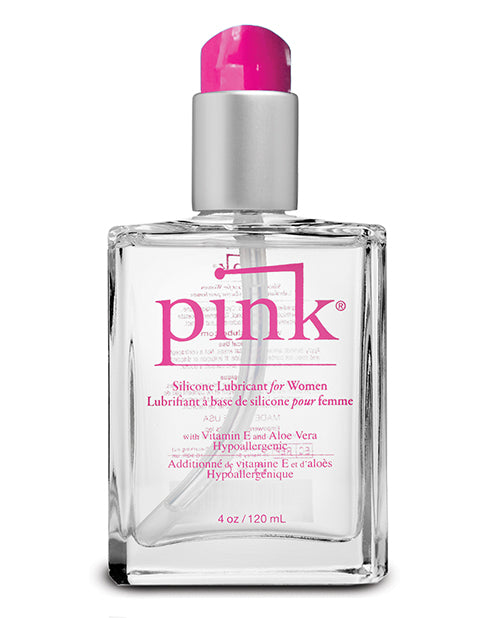 Pink Silicone Lube - Glass Bottle