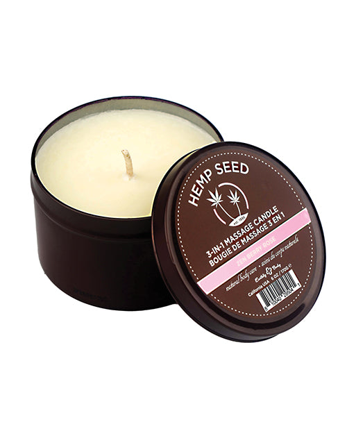 Earthly Body Suntouched Hemp Candle - Round Tin Zen Berry Rose