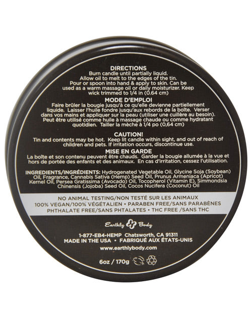 Earthly Body Suntouched Hemp Candle - Round Tin Dreamsicle