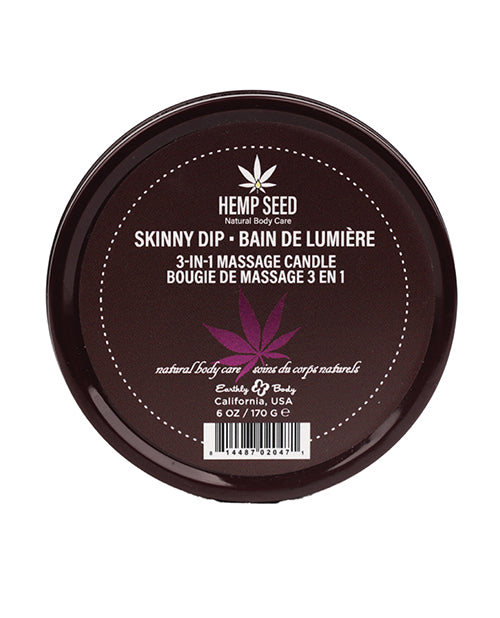 Earthly Body Suntouched Hemp Candle - Round Tin Skinny Dip