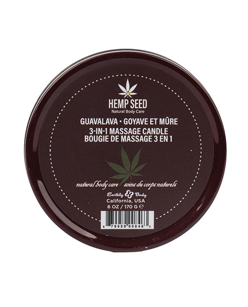 Earthly Body Suntouched Hemp Candle - Round Tin Guavalava