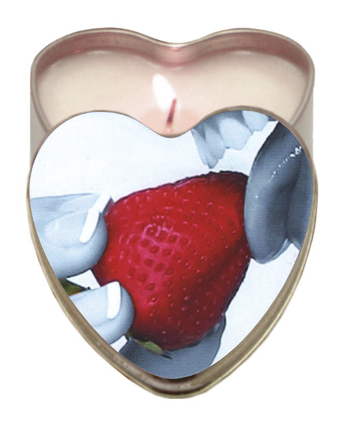 Earthly Body Suntouched Hemp Edible Candle - Heart Tin Strawberry