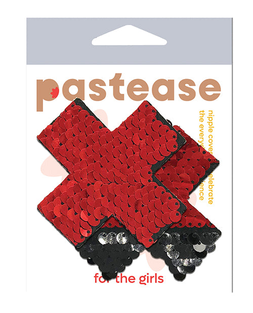 Pastease Color Changing Flip Sequins Cross - Red/Black