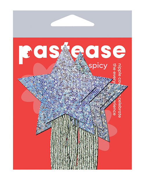 Pastease Glitter Tassle Stars - Silver