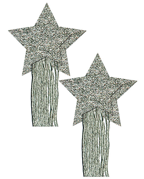 Pastease Glitter Tassle Stars - Silver