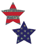 Pastease Glitter Patriotic Star - Red/Blue