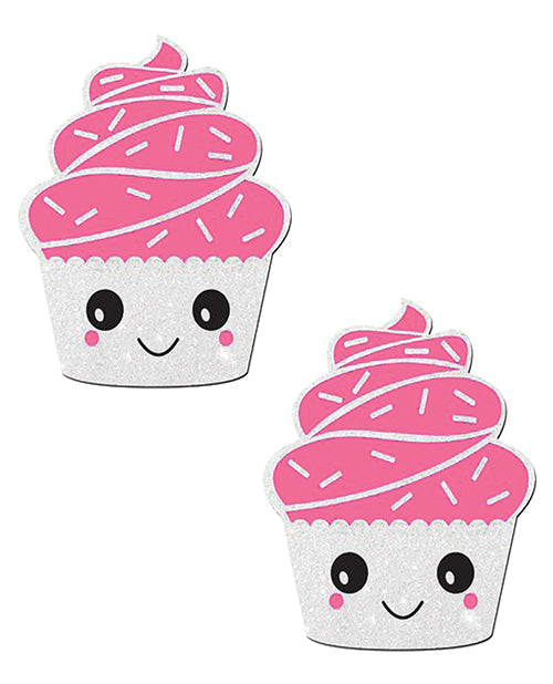 Pastease Cupcake Glittery Frosting Nipple Pastie - White