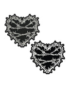 Pastease Premium Barbed Wire Heart Reflective - Black