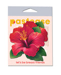 Pastease Tropical Vibrant Hawaiian Hibiscus Botanical Flower - Red O/S
