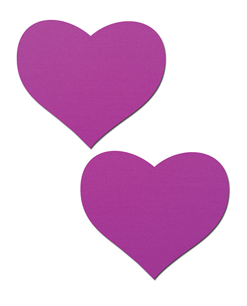 Pastease Basic Heart Black Light Reactive - Neon Purple