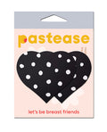 Pastease Heart w/Polka Dot - White/Black O/S