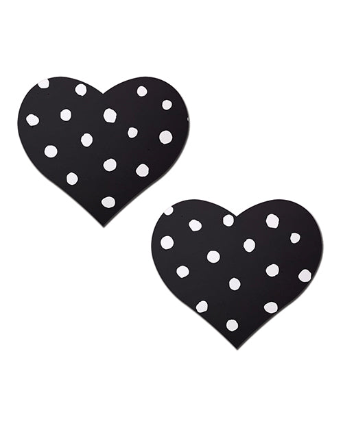 Pastease Heart w/Polka Dot - White/Black O/S