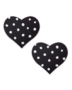 Pastease Heart w/Polka Dot - White/Black O/S