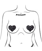 Pastease Heart w/Polka Dot - White/Black O/S