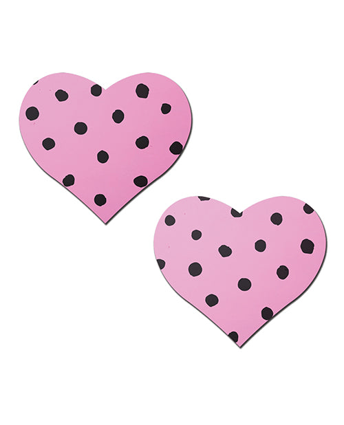 Pastease Heart w/Polka Dot - Pink/Black O/S