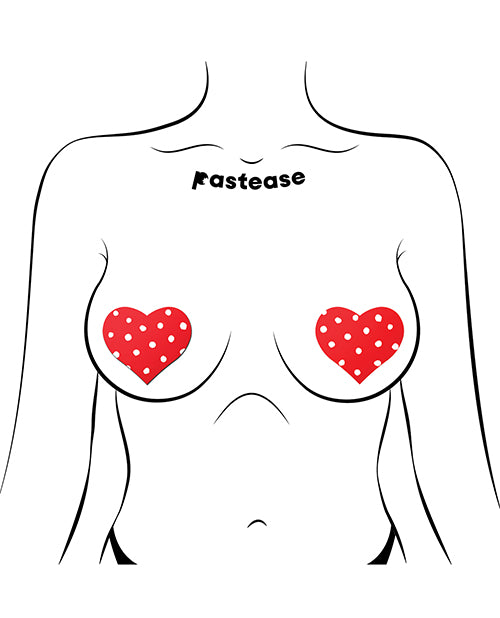 Pastease Heart w/Polka Dot - Red/White O/S