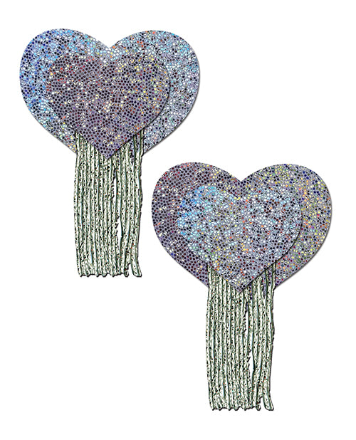 Pastease Tassel Glitter Heart - Silver