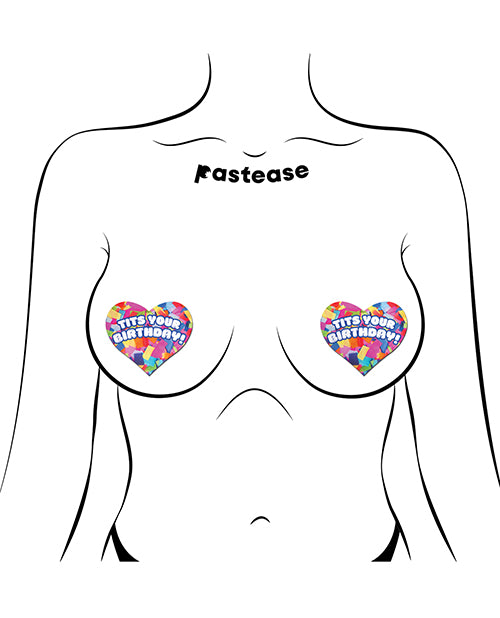 Pastease Tits Your Birthday! Heart - Multi - Color