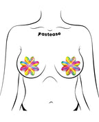 Pastease Electric Fractal Laser Petal - Rainbow O/S