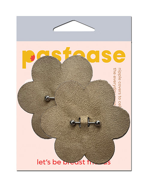 Pastease Pierced Flower Breast Petal w/Barbell Piercing - Nude