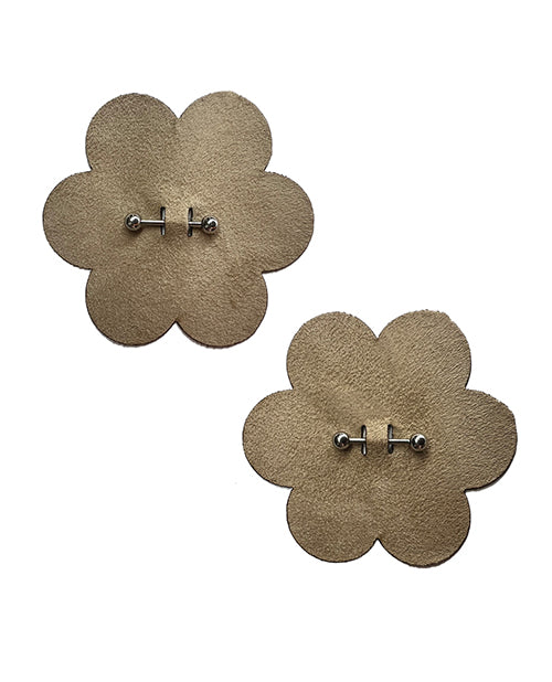Pastease Pierced Flower Breast Petal w/Barbell Piercing - Nude