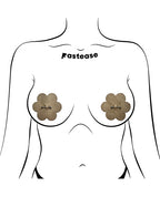 Pastease Pierced Flower Breast Petal w/Barbell Piercing - Nude