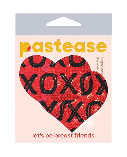 Pastease Glitter XOXO Heart - Red/Black