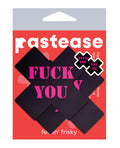 Pastease Fuck You Pay Me Cross - Black/Pink