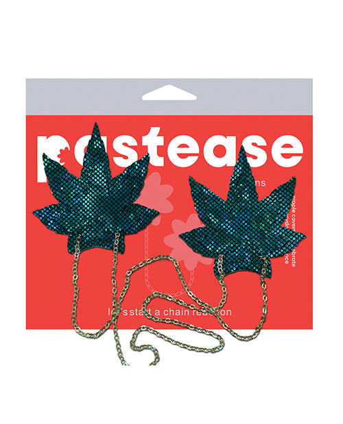 Pastease Chains Disco Weed Leaf - Green