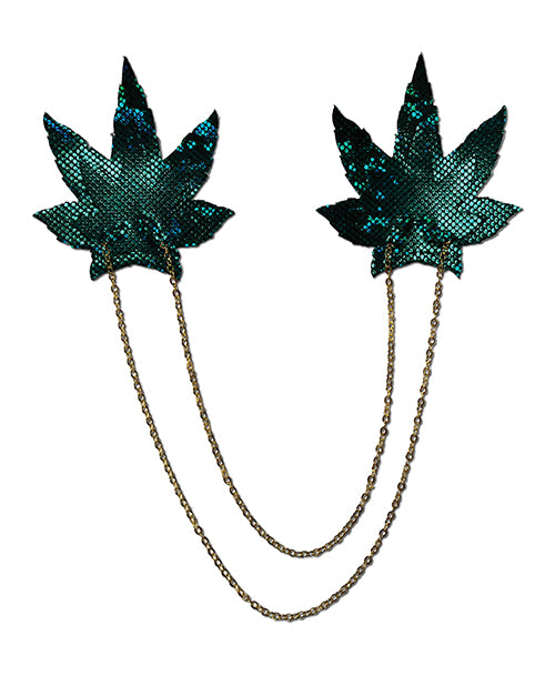 Pastease Chains Disco Weed Leaf - Green