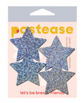 Pastease Petites Glitter Star - Silver Pack of 2 Pair