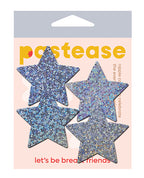 Pastease Petites Glitter Star - Silver Pack of 2 Pair