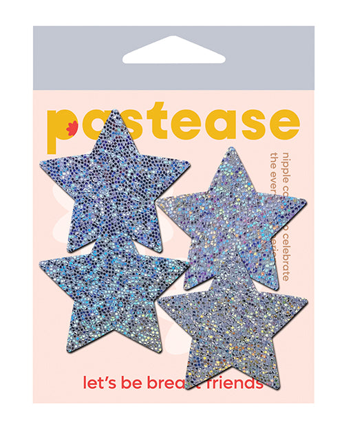 Pastease Petites Glitter Star - Silver Pack of 2 Pair