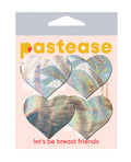 Pastease Premium Petites Holographic Heart - Silver Pack of 2 Pair