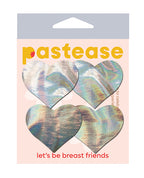 Pastease Premium Petites Holographic Heart - Silver Pack of 2 Pair