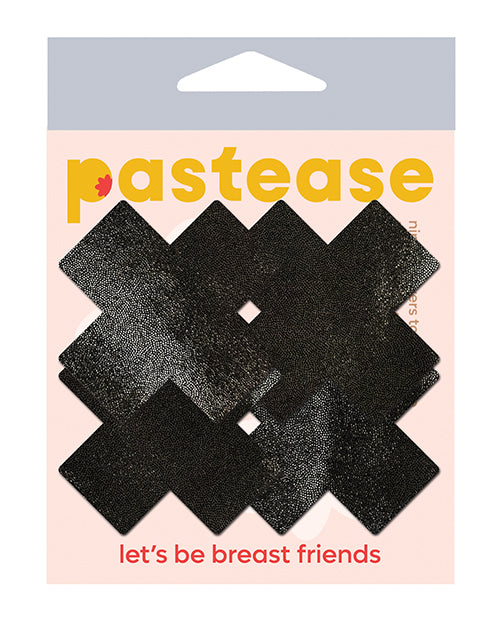Pastease Premium Petites Liquid Cross - Black Pack of 2 Pair