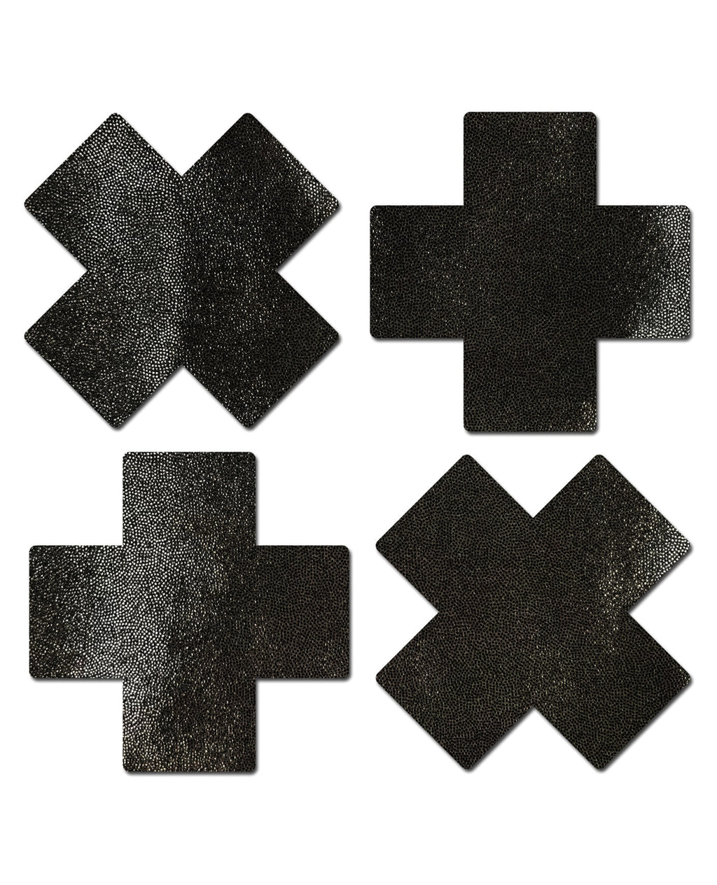 Pastease Premium Petites Liquid Cross - Black Pack of 2 Pair