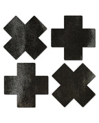 Pastease Premium Petites Liquid Cross - Black Pack of 2 Pair