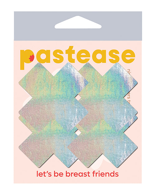Pastease Premium Petites Holographic X - Silver Pack of 2 Pair
