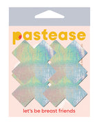 Pastease Premium Petites Holographic X - Silver Pack of 2 Pair