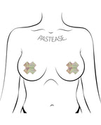 Pastease Premium Petites Holographic X - Silver Pack of 2 Pair