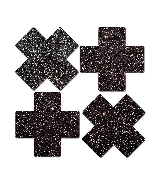 Pastease Premium Petites Sparkle X - Black Pack of 2 Pair
